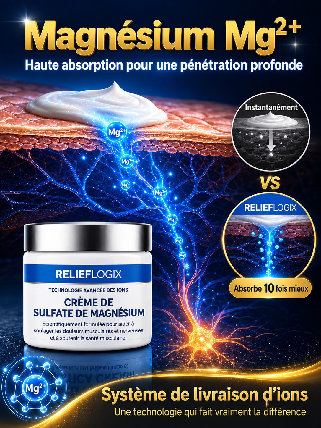 Crème au Magnésium Sciatique - Yaounde
