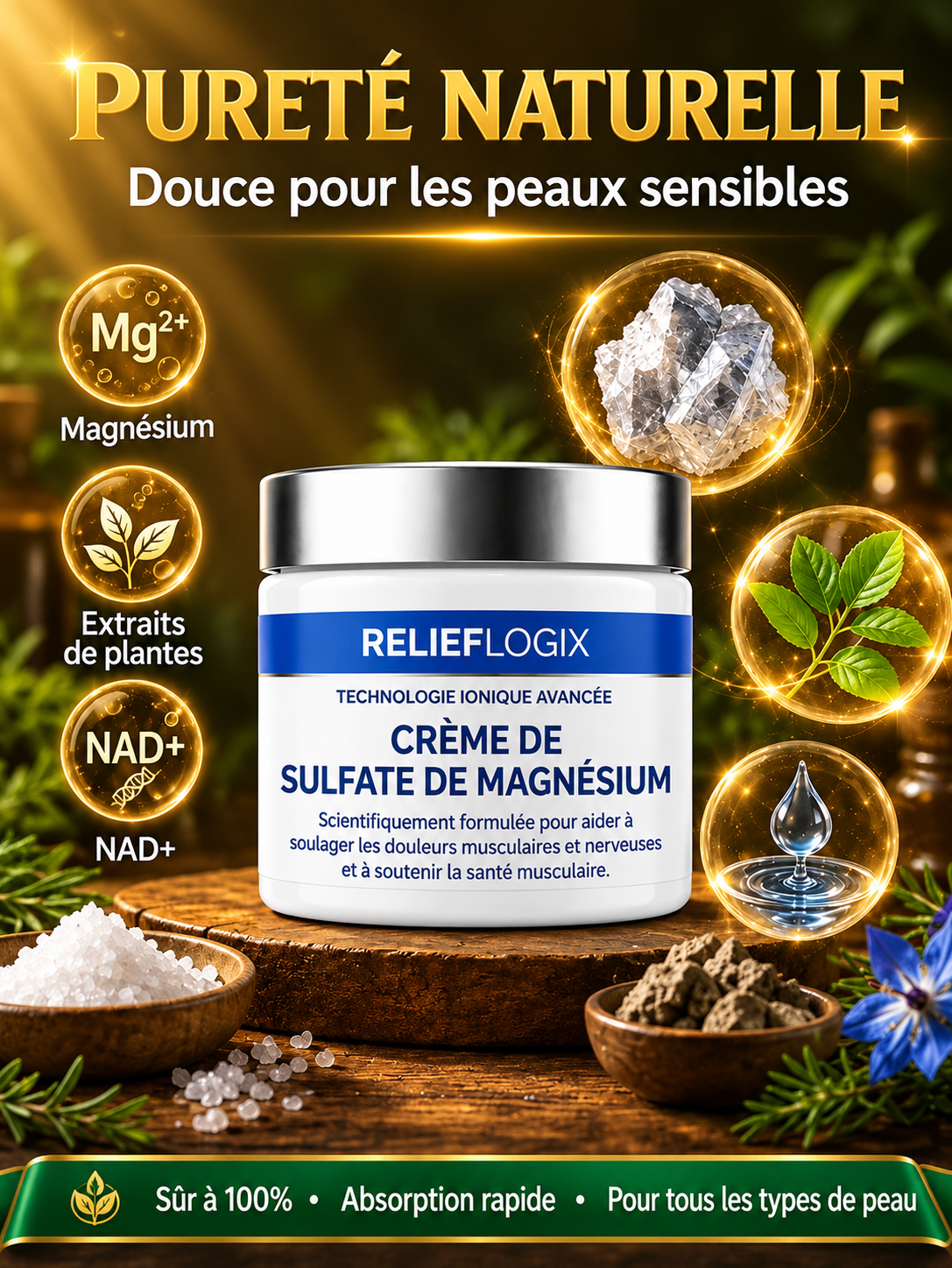 Crème au Magnésium Sciatique - Yaounde